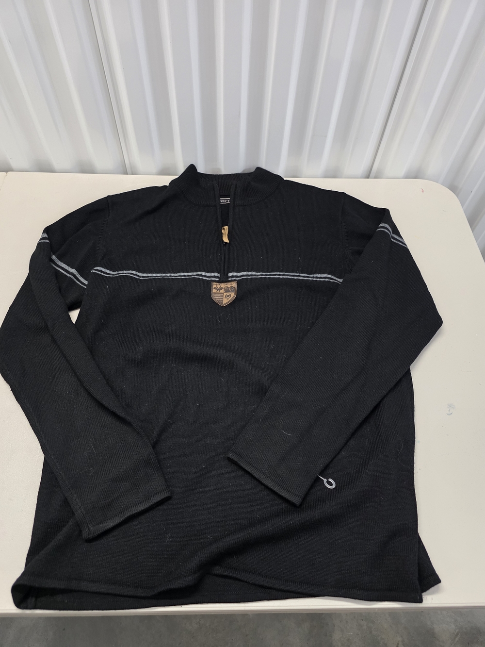 Obermeyer Black Quarter Zip Pullover Men's Size Large